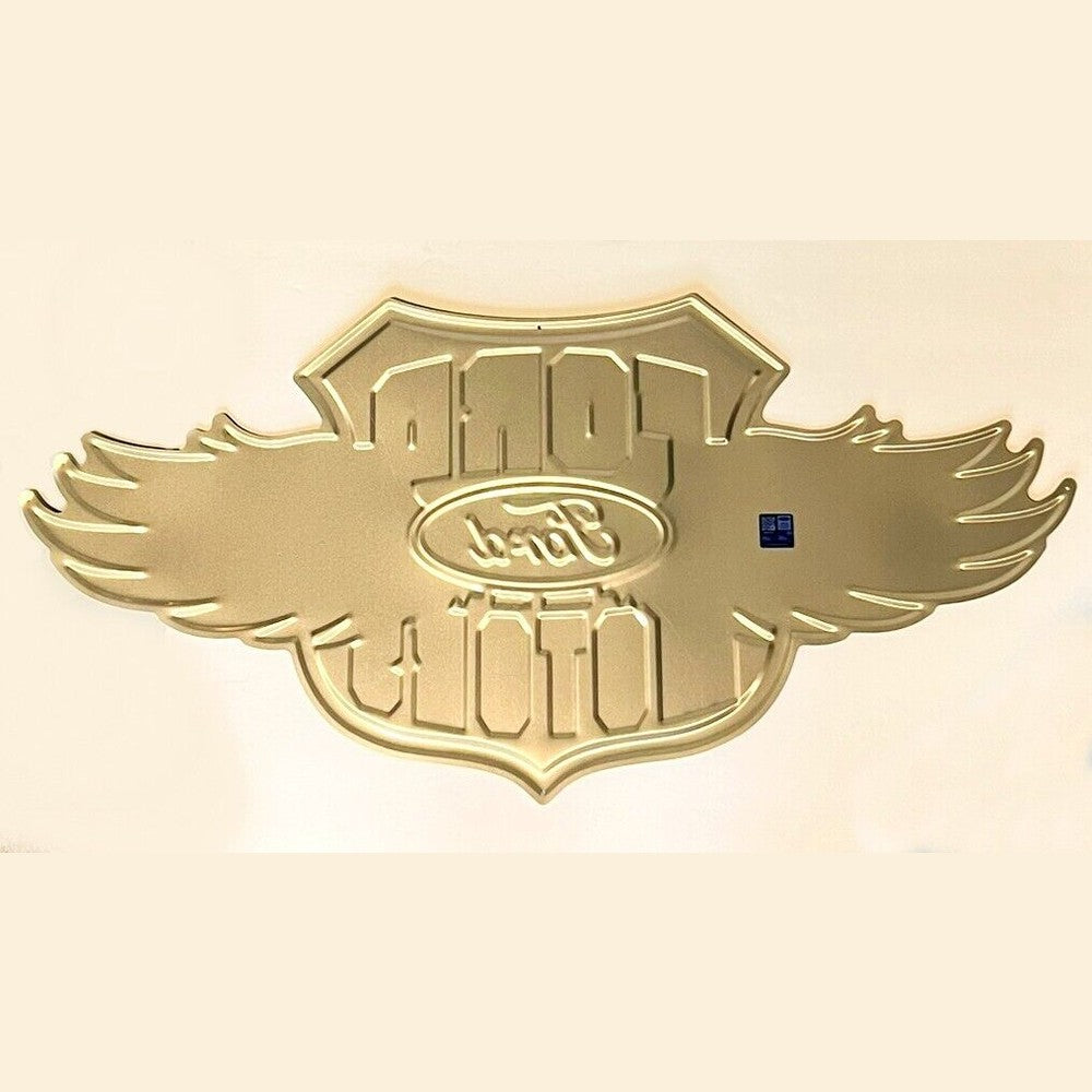 Ford Motors Premium Novelty Die Cut Embossed 32.375" x 15.5" Metal Sign New! Home & Garden:Home Décor:Plaques & Signs Style Your Walls